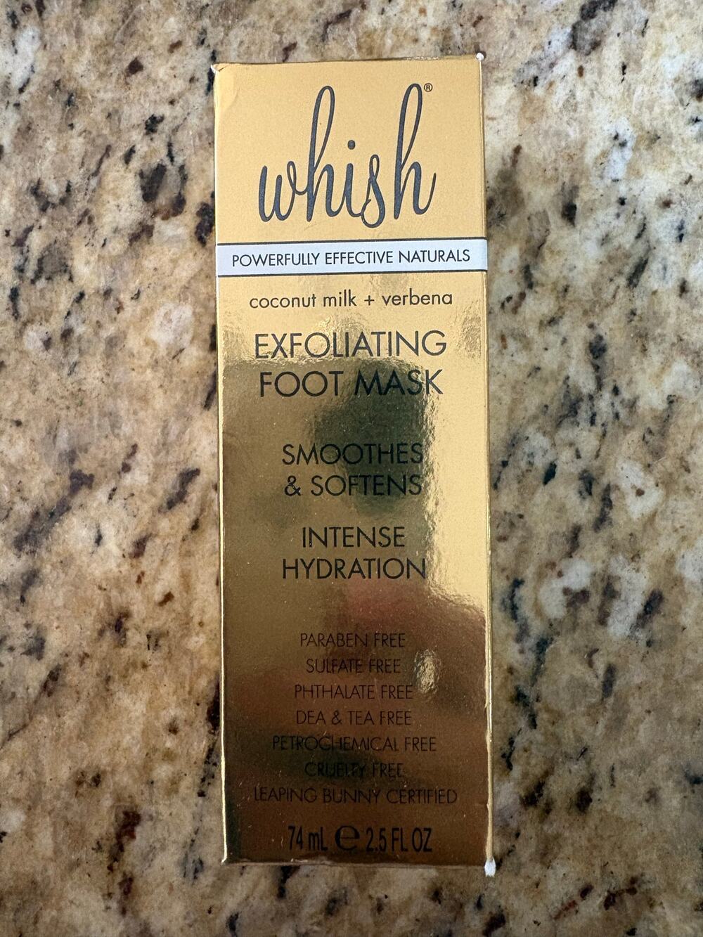 Whish Coconut Milk + Verbena Exfoliating Foot Mask, 2.5 fl oz